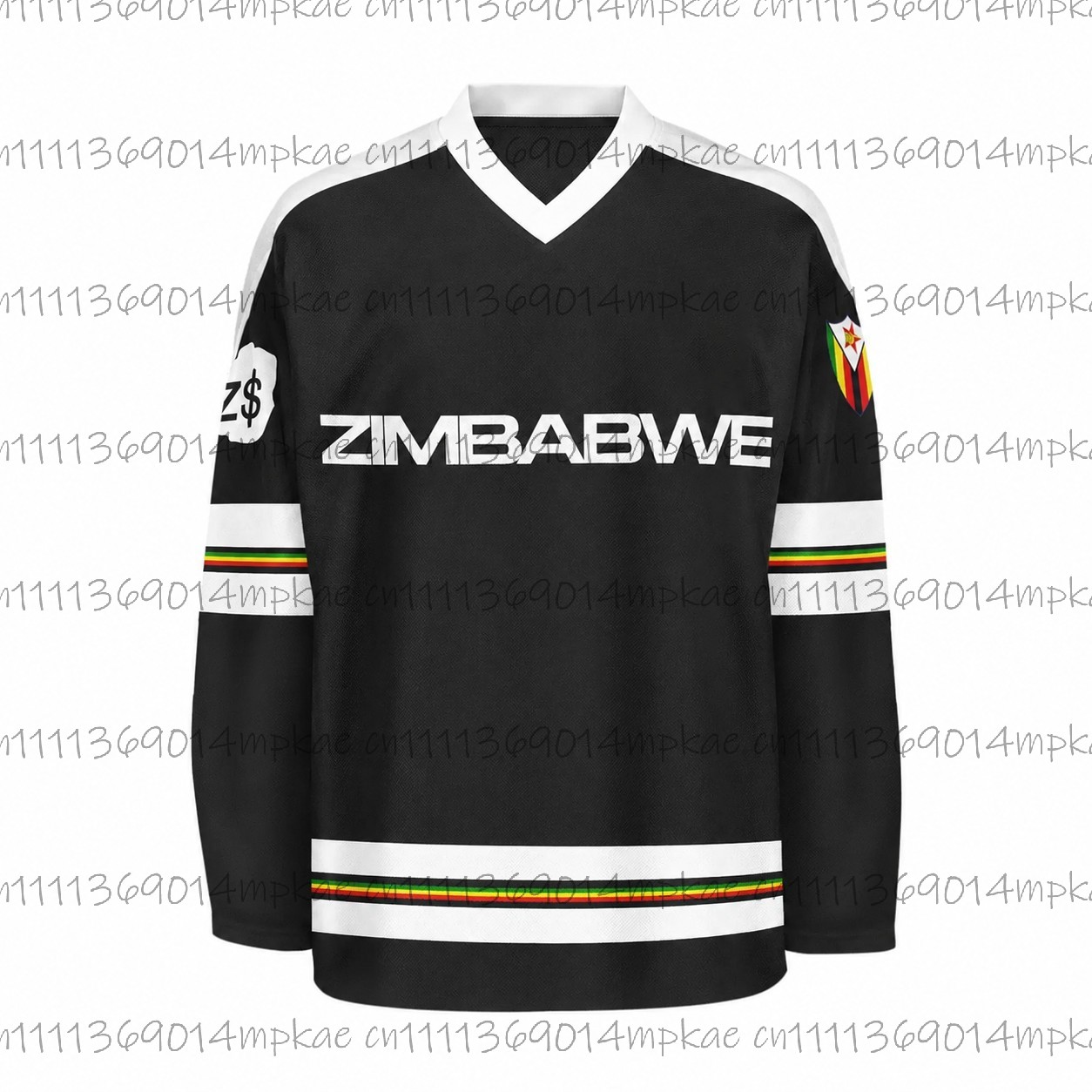 Men's Zimbabwe Printed V-Neck  - Men'S Fashion And Style ulasan dan harga