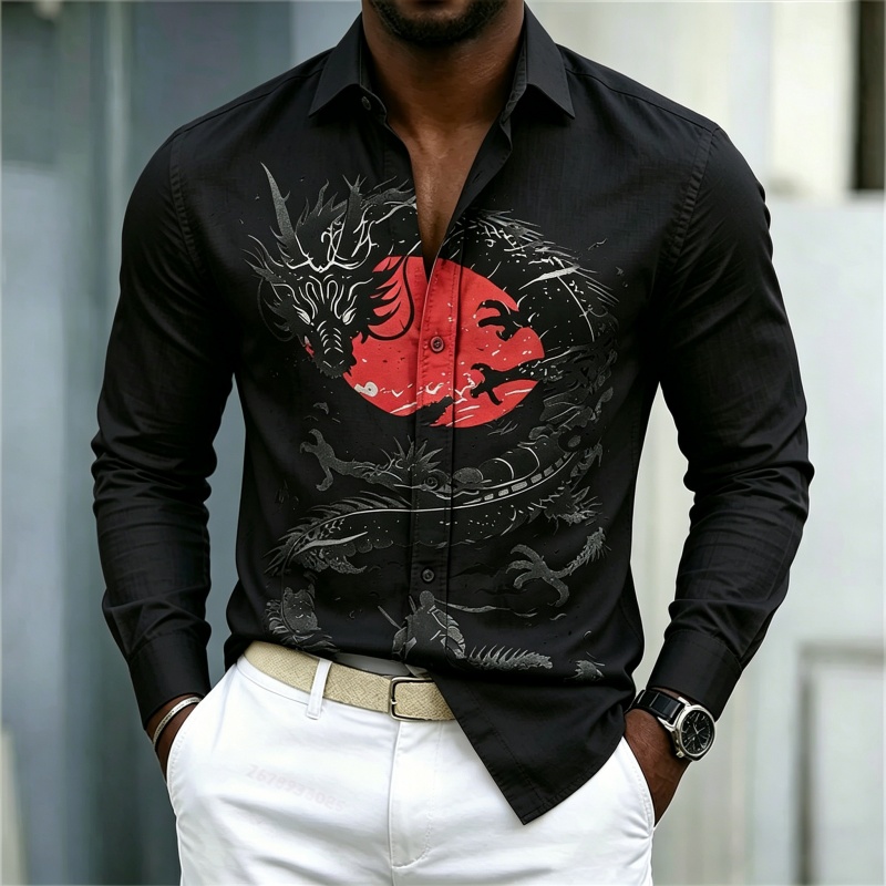 2026 New Men's Shirt White Bla - Men'S Fashion And Style ulasan dan harga