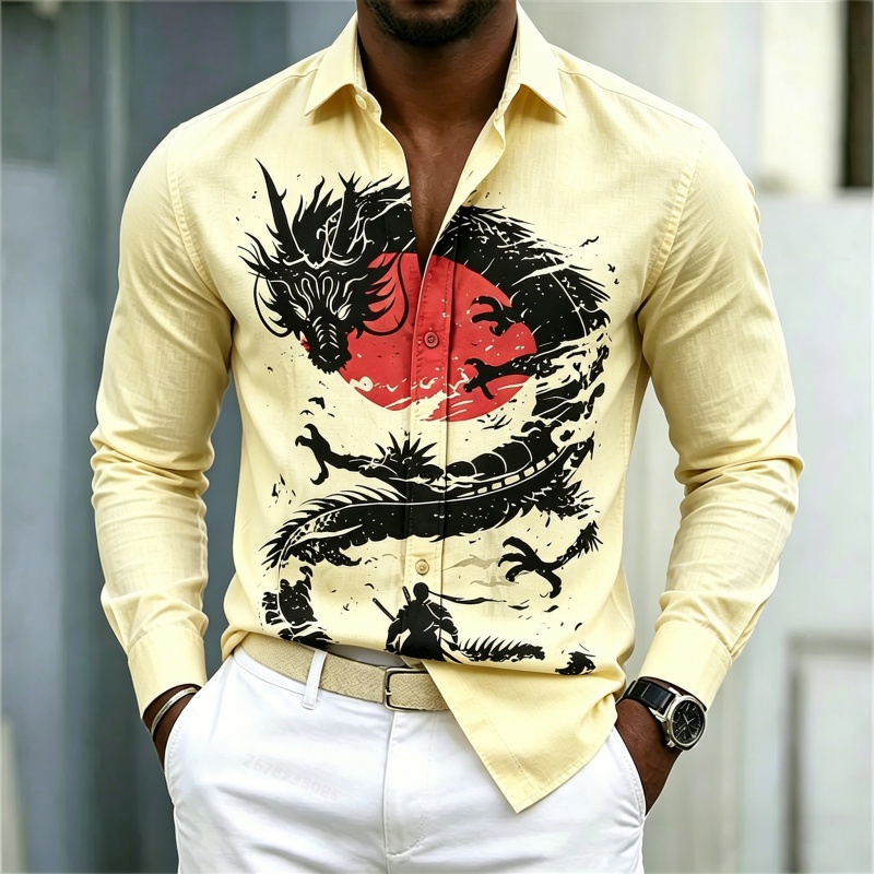 2026 New Men's Shirt White Bla - Men'S Fashion And Style ulasan dan harga