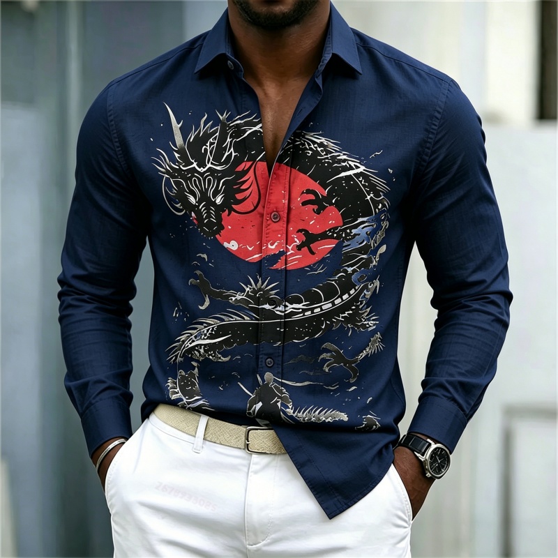 2026 New Men's Shirt White Bla - Men'S Fashion And Style ulasan dan harga