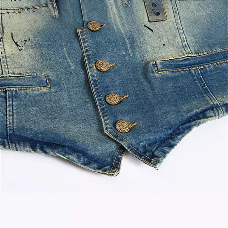 Spring Autumn New Fashion Men' - Men'S Fashion Vest With Jeans ulasan dan harga