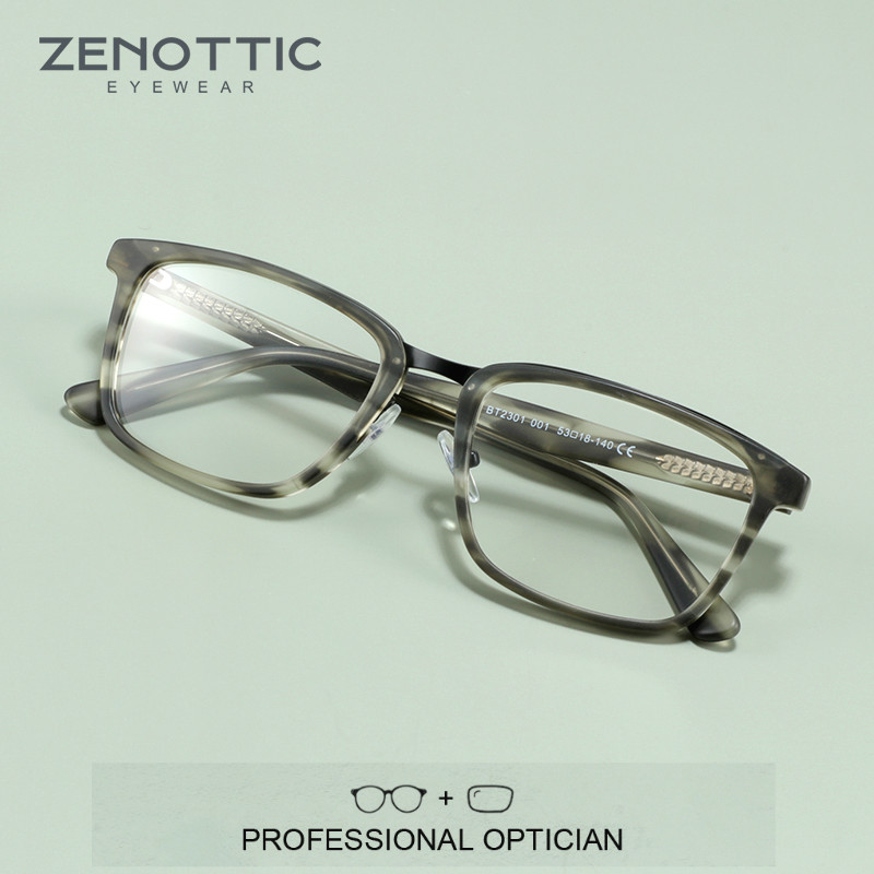 ZENOTTIC Square Acetate Prescr - Mens Fashion Reading Glasses ulasan dan harga