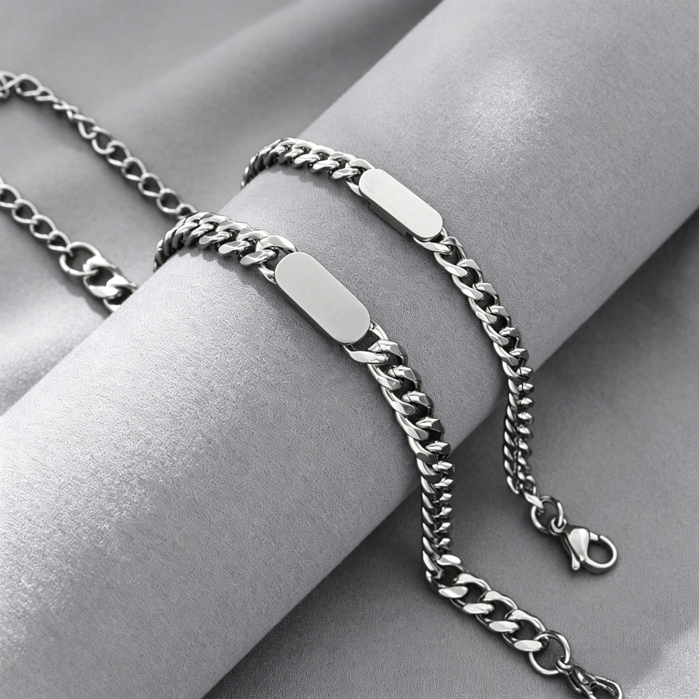 Engraved Name Customized Coupl - Men'S Fashion Gold Chain ulasan dan harga