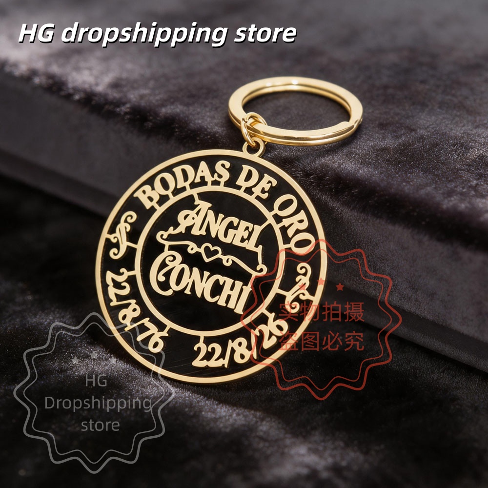 Personalized Logo Keychain Who - Men'S Fashion Gold Chain ulasan dan harga