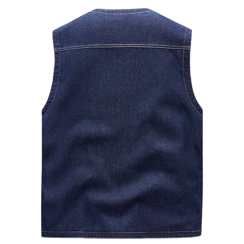 Men Jean Vest Outerwear Denim  - Men'S Fashion Vest With Jeans ulasan dan harga