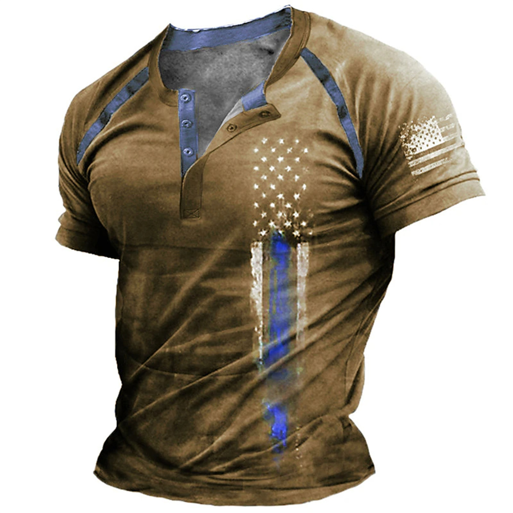 Funny 3D American Flag Print M - Men'S Fashion Outfits ulasan dan harga