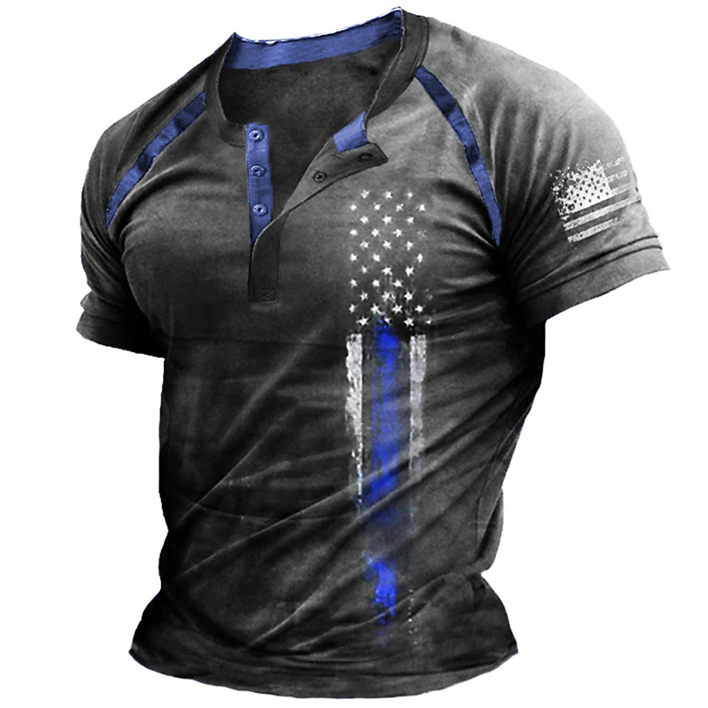 Funny 3D American Flag Print M - Men'S Fashion Outfits ulasan dan harga