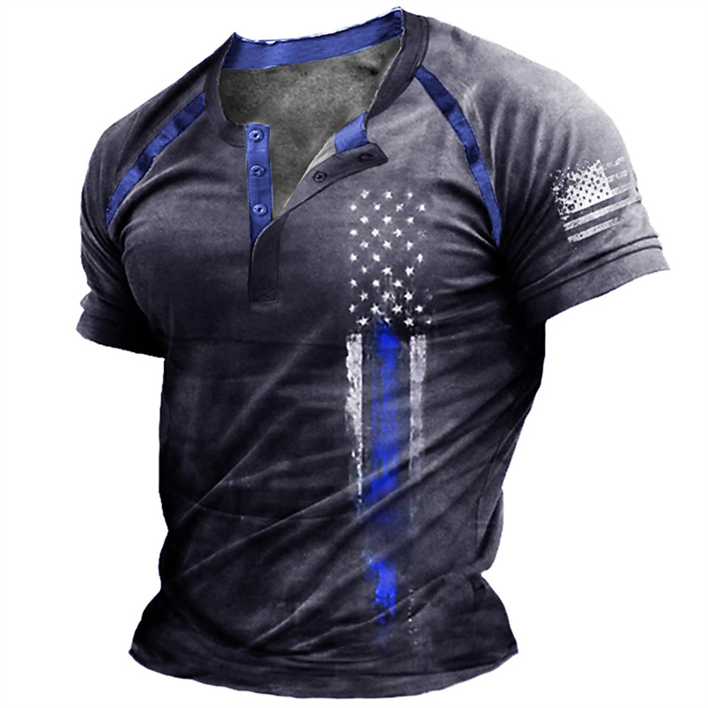 Funny 3D American Flag Print M - Men'S Fashion Outfits ulasan dan harga