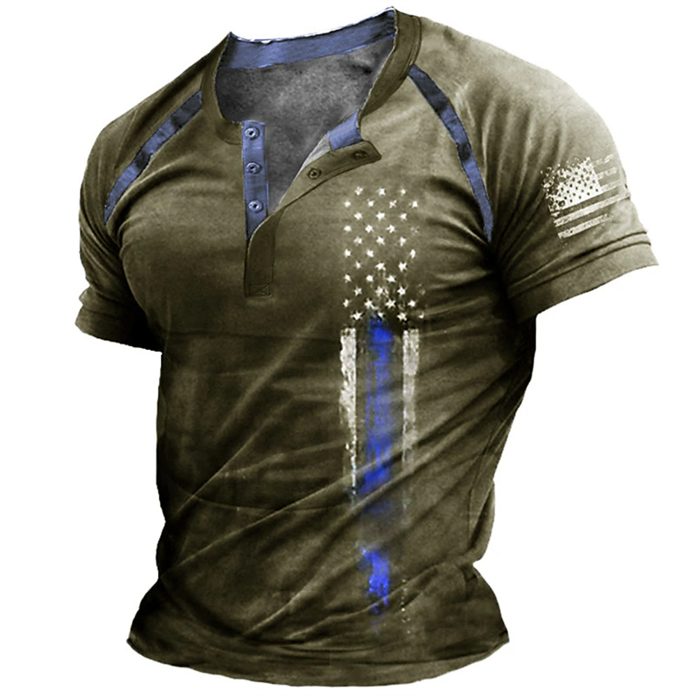 Funny 3D American Flag Print M - Men'S Fashion Outfits ulasan dan harga