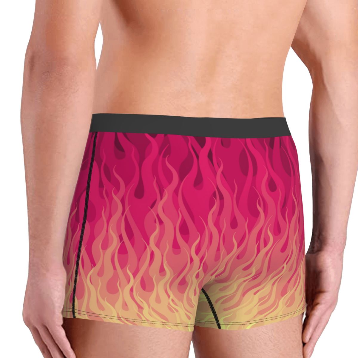 Custom Pink Burning Flames Fir - Men'S Fashion Underwear ulasan dan harga
