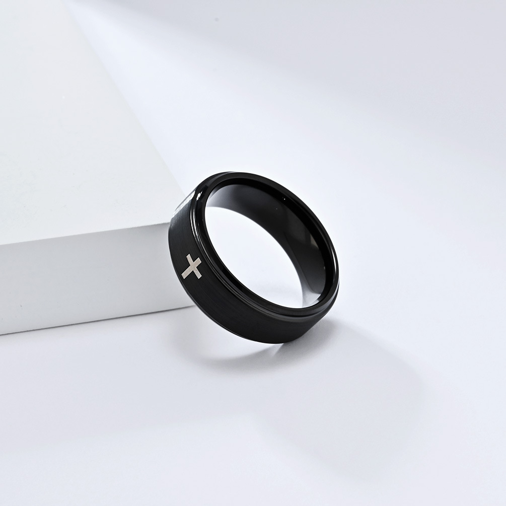 8mm Cross Ring for Men, Tungst - Men'S Fashion Easter ulasan dan harga