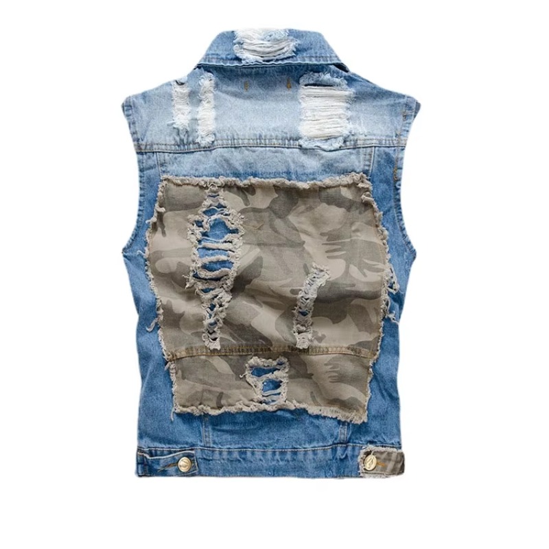 Men Slim Denim Vests Jackets W - Men'S Fashion Vest With Jeans ulasan dan harga