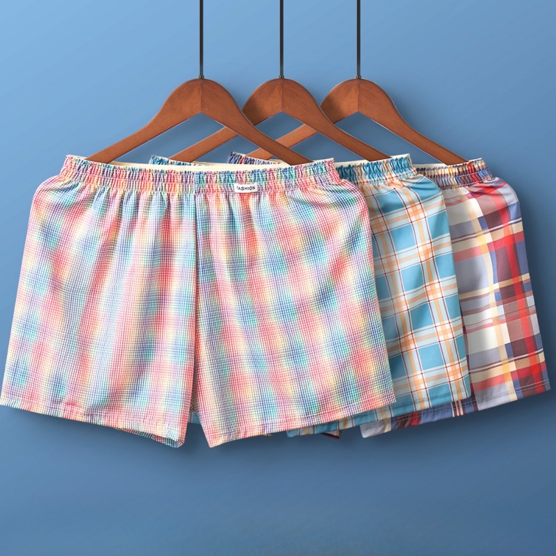 Plaid Arrow Pants Mens Casual  - Men'S Fashion Underwear ulasan dan harga