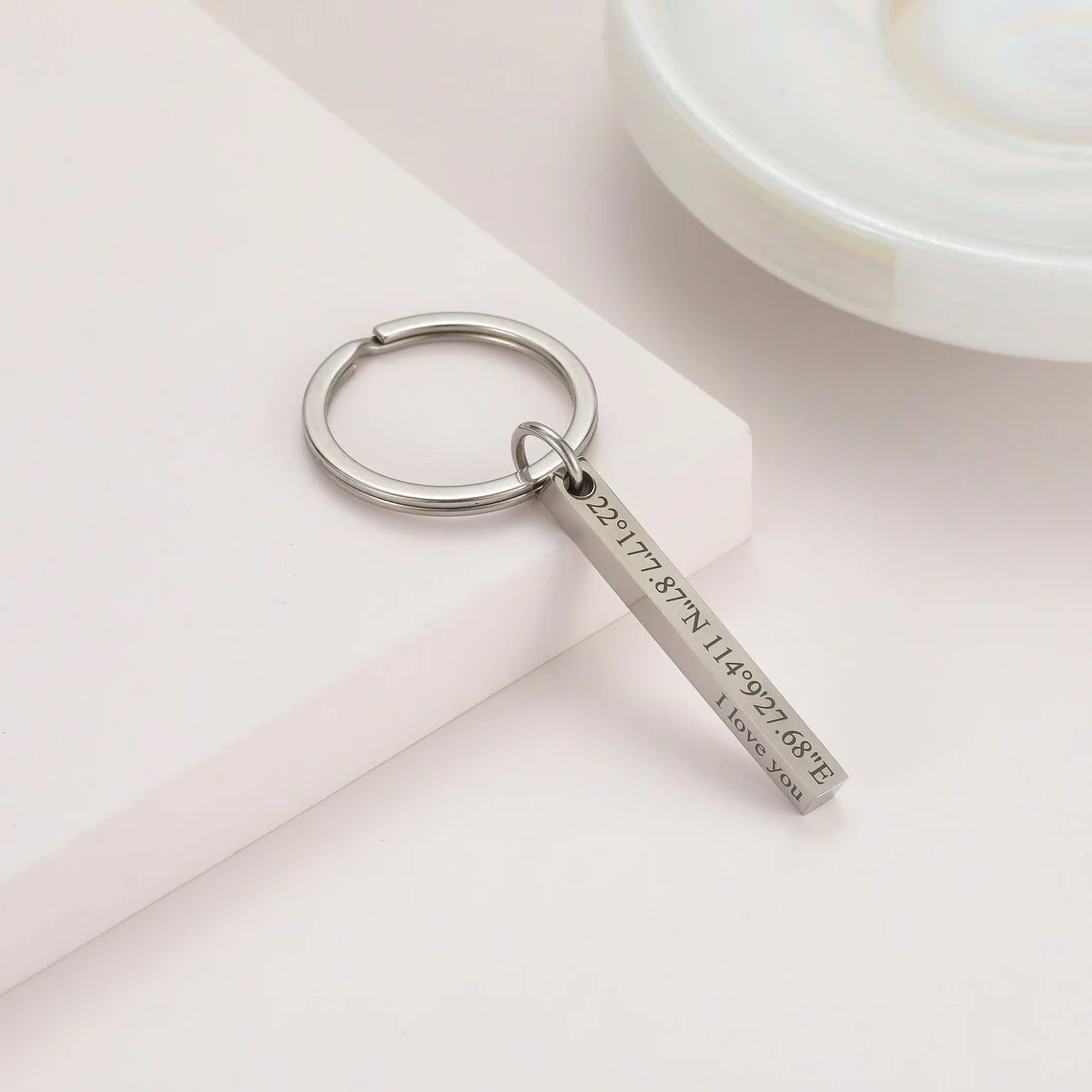 Personalized Engraved Bar Keyc - Men'S Fashion Gold Chain ulasan dan harga