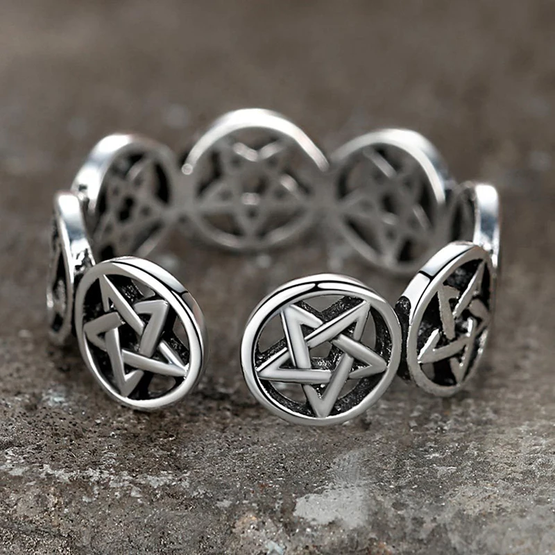 Vintage Star Pentagram Punk Ch - Men'S Fashion Easter ulasan dan harga