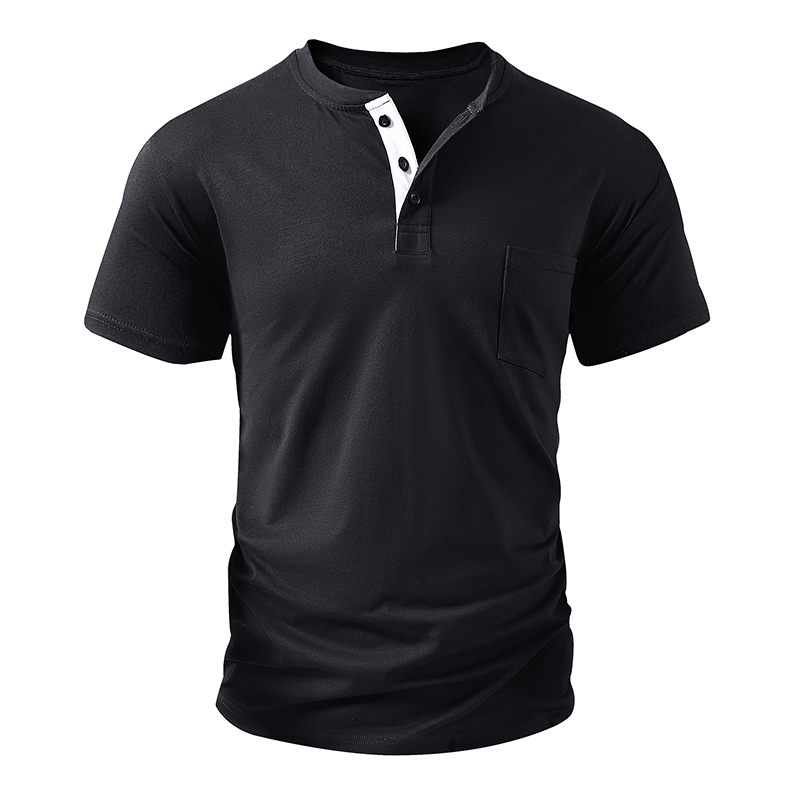 Henley T Shirt Men's EU Size C - Men'S Fashion T Shirts ulasan dan harga