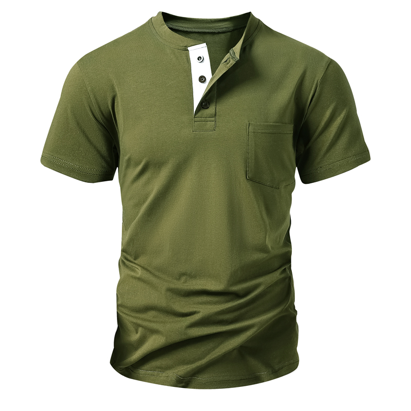 Henley T Shirt Men's EU Size C - Men'S Fashion T Shirts ulasan dan harga
