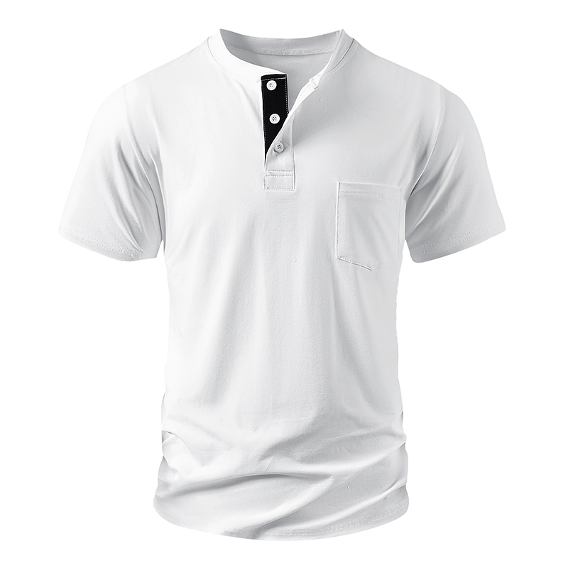 Henley T Shirt Men's EU Size C - Men'S Fashion T Shirts ulasan dan harga