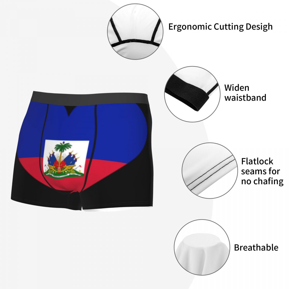 Fashion Flag Of Haiti Boxers S - Men'S Fashion Underwear ulasan dan harga