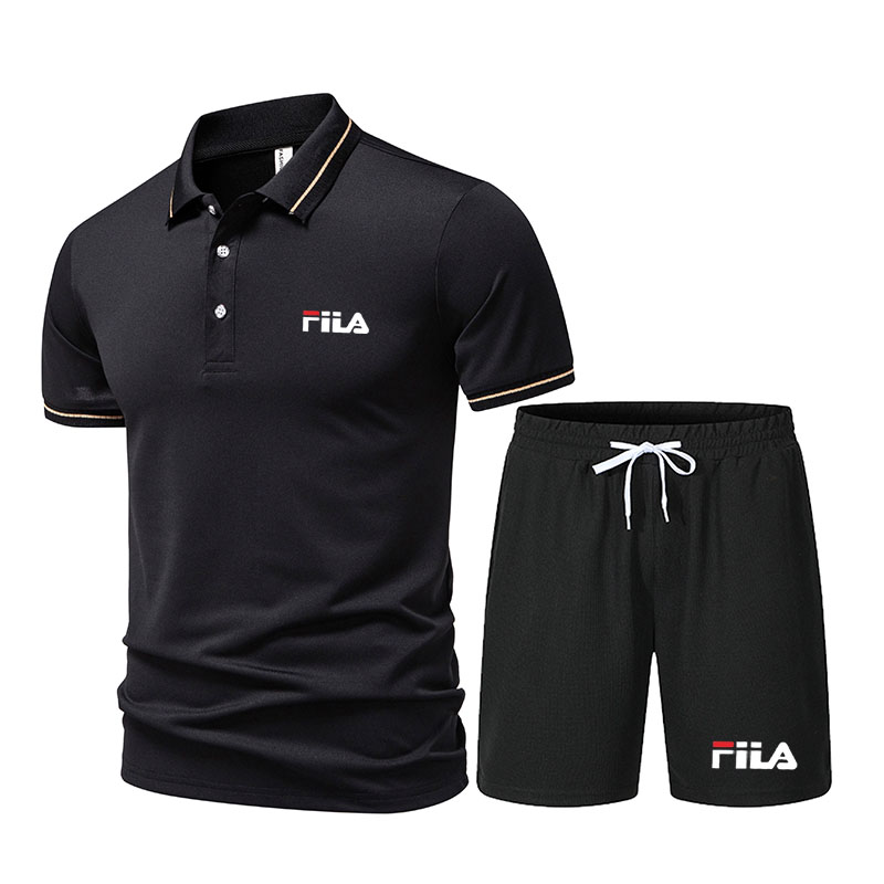 Men's Fashionable 2-Piece Spor - Men'S Fashion Polo ulasan dan harga