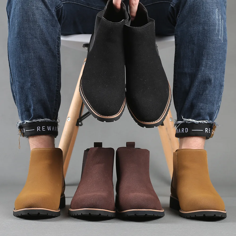 Men Ankle Boots British Style  - Fashion Men'S Boots ulasan dan harga