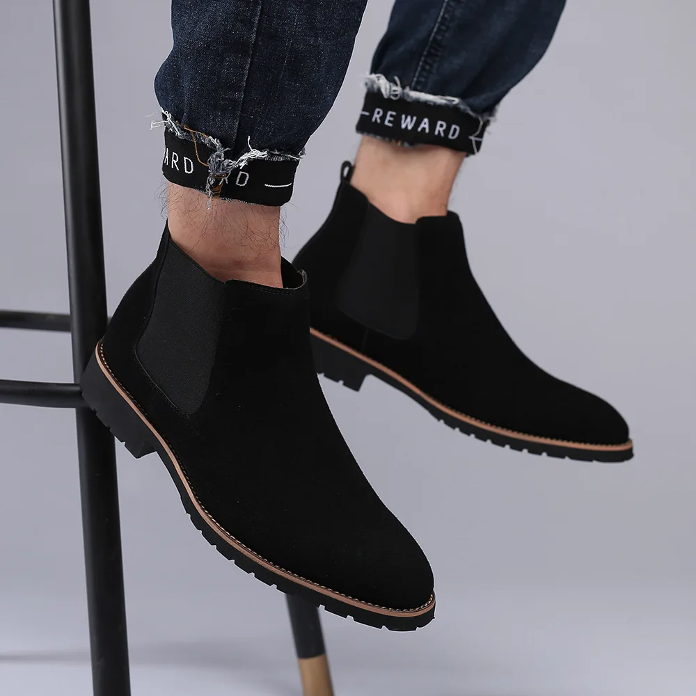 Men Ankle Boots British Style  - Fashion Men'S Boots ulasan dan harga