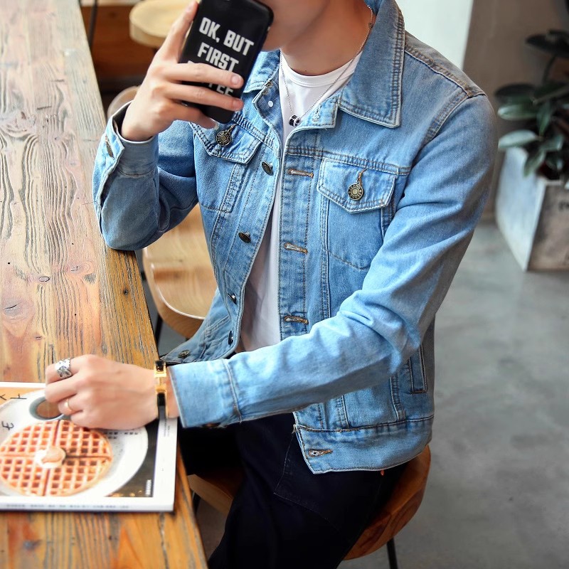 2026 Men Black Denim Jacket, S - Men'S Fashion Light Jacket ulasan dan harga