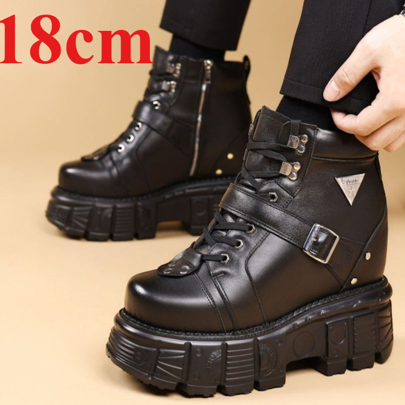 Genuine Leather Motorcycle Boo - Fashion Men'S Boots ulasan dan harga