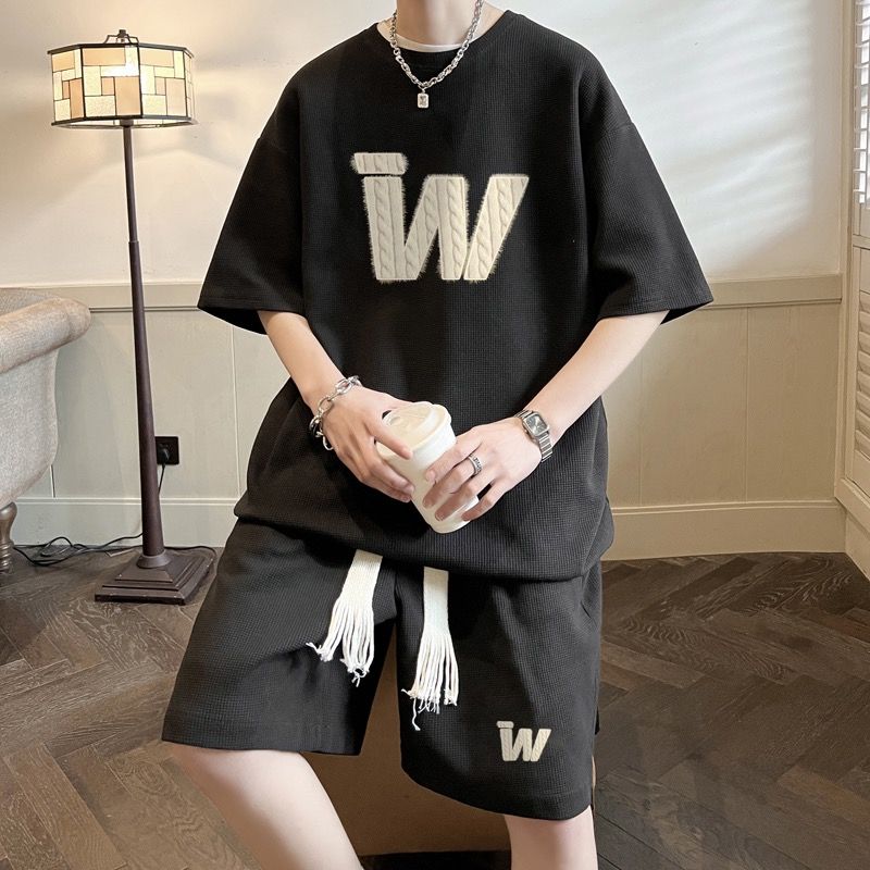 Men Summer Waffle Texture Shor - Men'S Fashion And Style ulasan dan harga