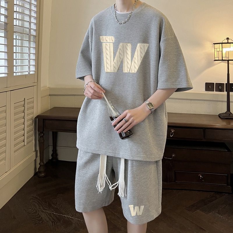 Men Summer Waffle Texture Shor - Men'S Fashion And Style ulasan dan harga