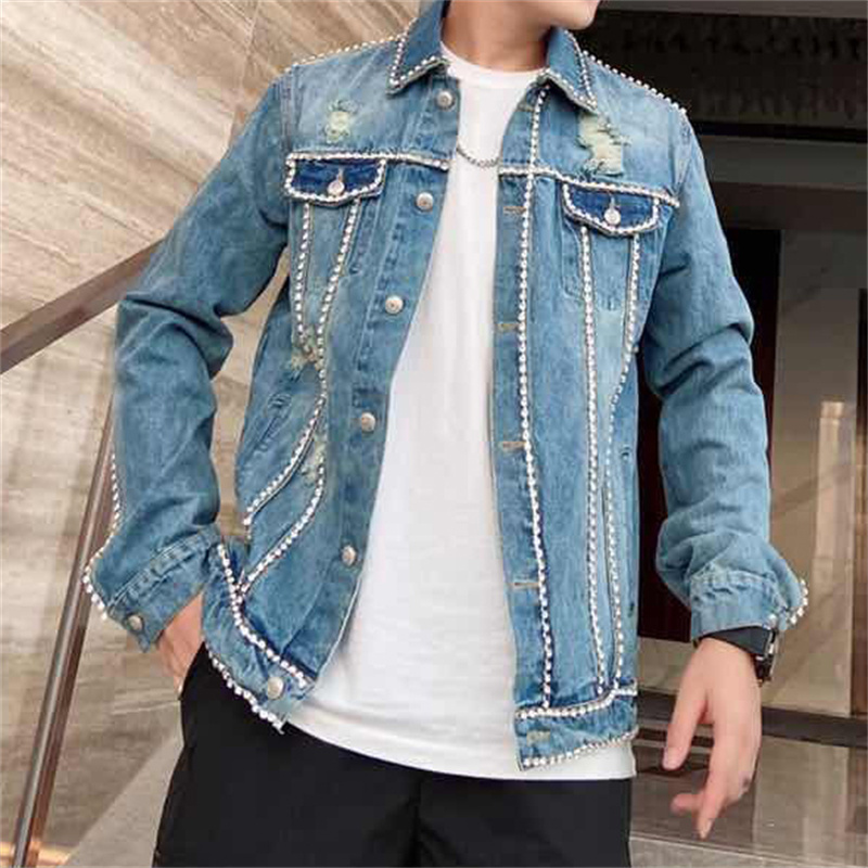 Diamond Border Printing Fashio - Men'S Fashion Vest With Jeans ulasan dan harga
