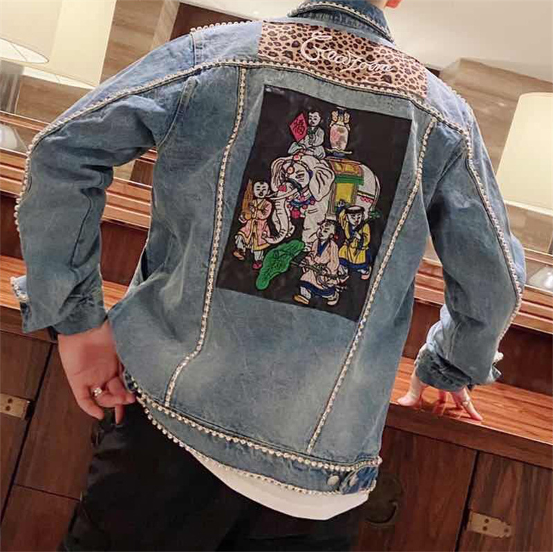 Diamond Border Printing Fashio - Men'S Fashion Vest With Jeans ulasan dan harga