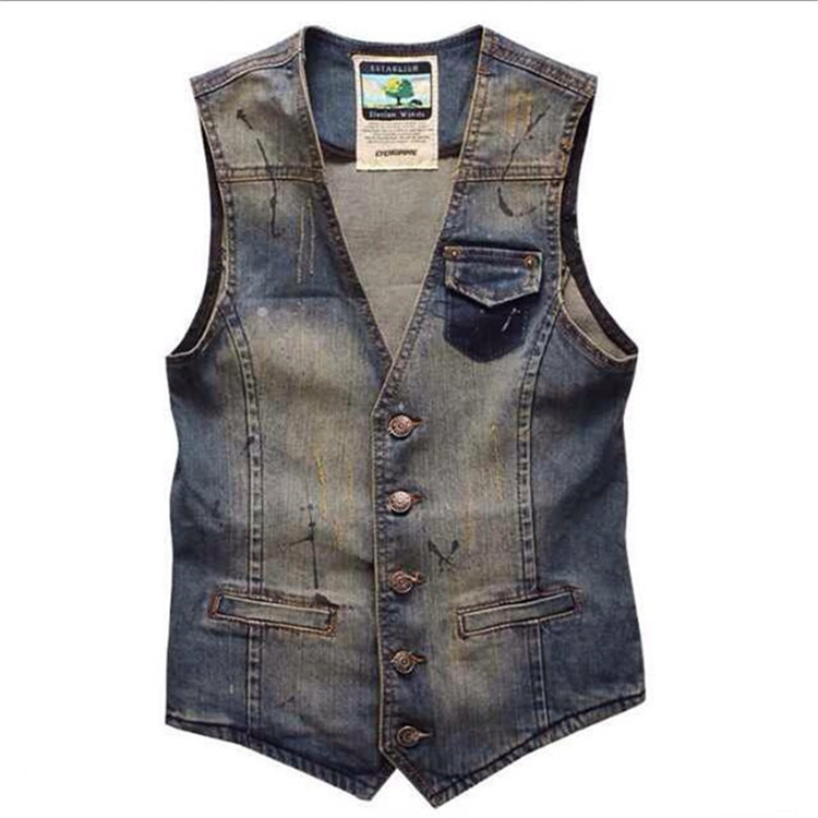 Spring Autumn New Fashion Men' - Men'S Fashion Vest With Jeans ulasan dan harga