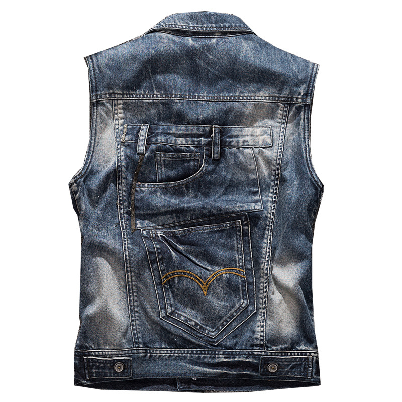 Fashion Jean Waistcoat Motorcy - Men'S Fashion Vest With Jeans ulasan dan harga