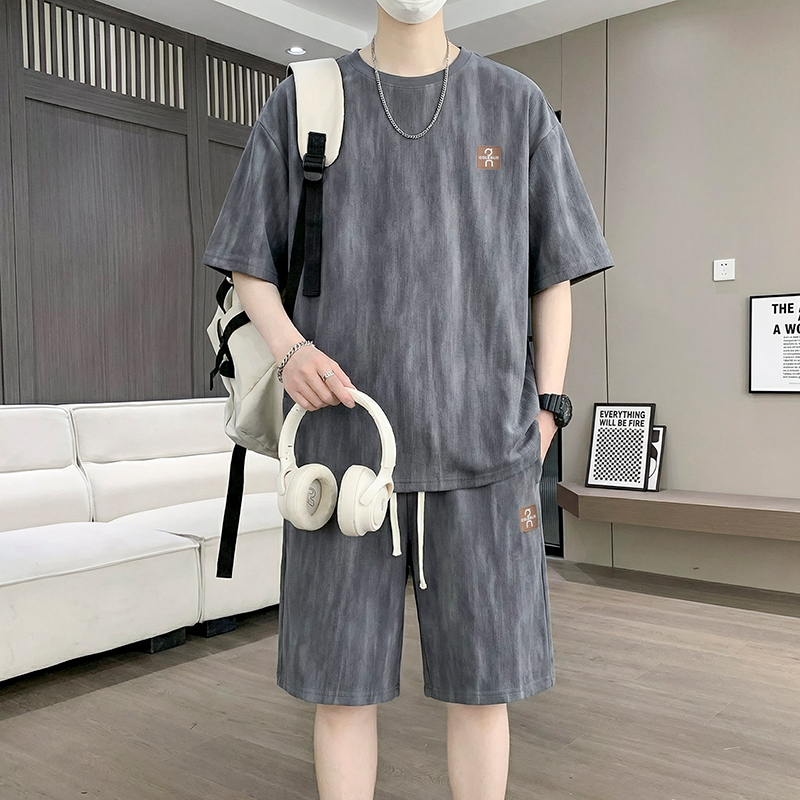 【T-Shirt + 5-Point Shorts】Men' - Men'S Fashion And Style ulasan dan harga