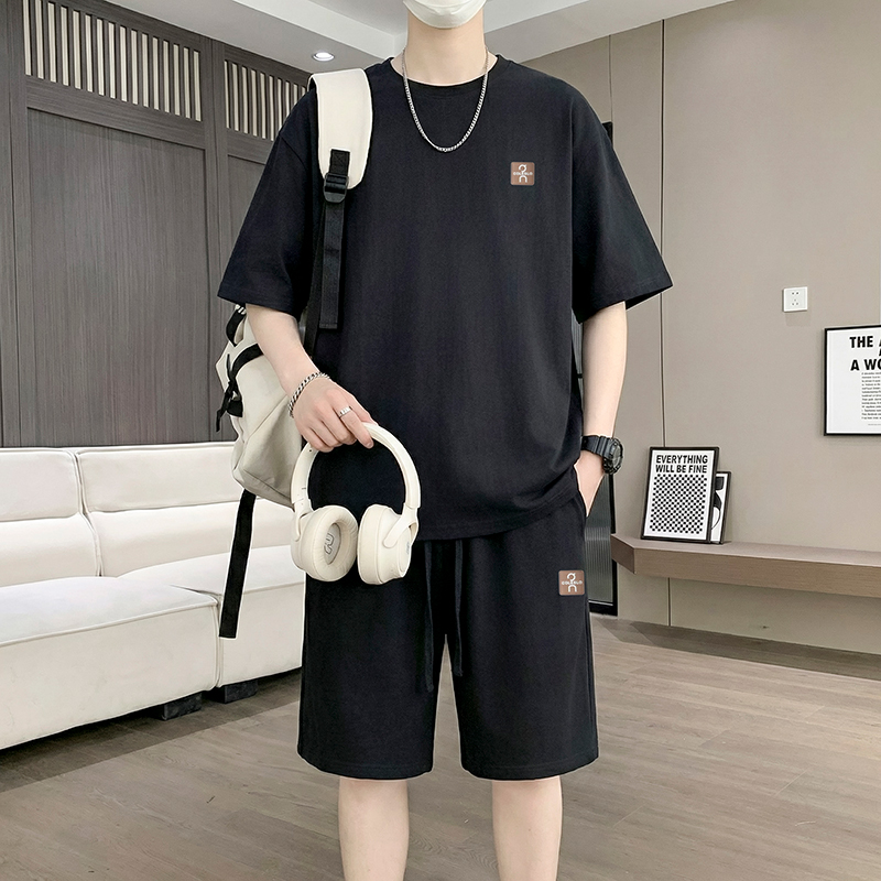 【T-Shirt + 5-Point Shorts】Men' - Men'S Fashion And Style ulasan dan harga