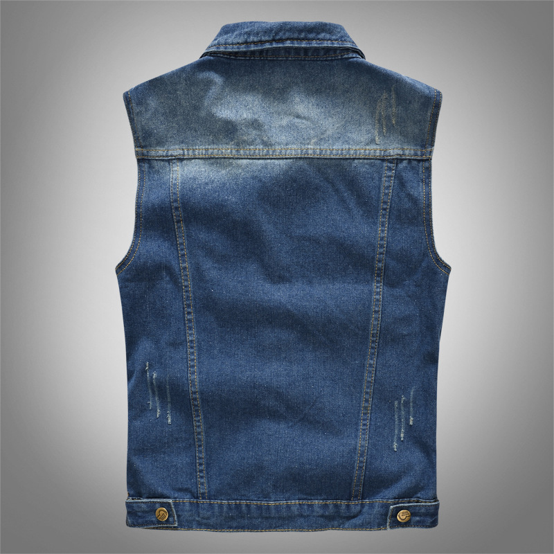 Spring Summber Men's Denim Ves - Men'S Fashion Vest With Jeans ulasan dan harga