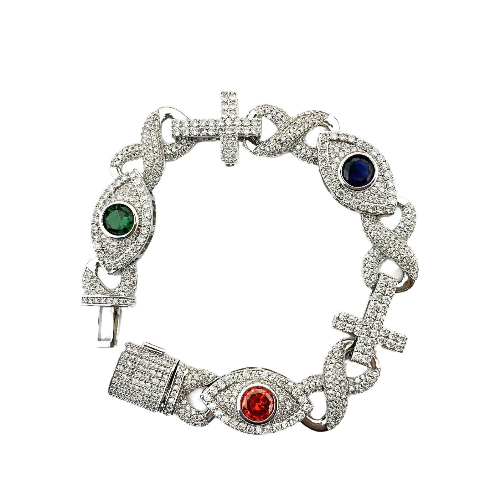 Icedminer New Eye Cross Eight  - Men'S Fashion Gold Chain ulasan dan harga
