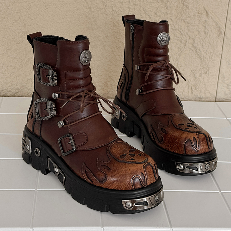 Men Height Increasing Punk Sty - Fashion Men'S Boots ulasan dan harga