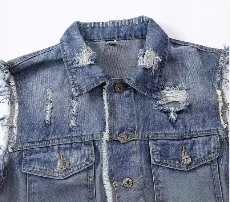 New Fashion Men Blue Casual Ri - Men'S Fashion Vest With Jeans ulasan dan harga