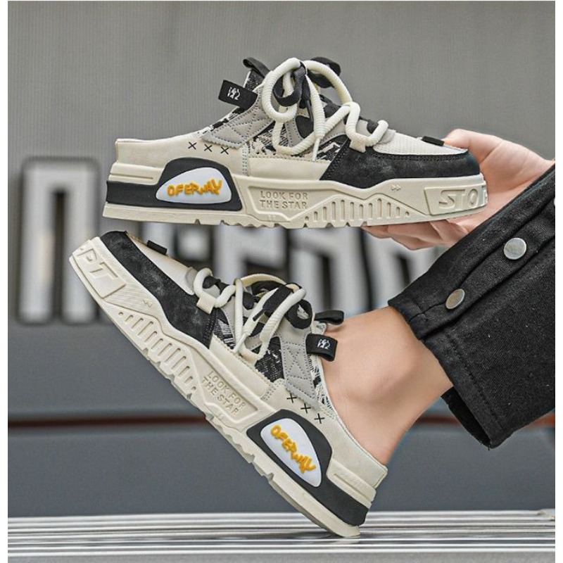 Fashion Men Casual Shoes Half  - Men'S Fashion Loafers Shoes ulasan dan harga