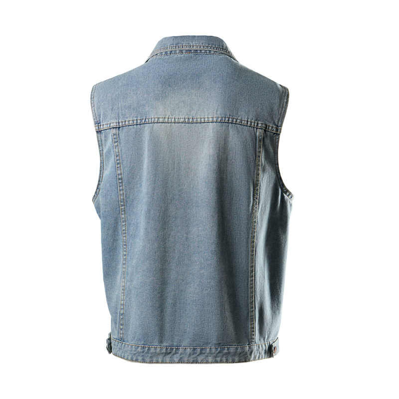 Spring Summer Men's Denim Vest - Men'S Fashion Vest With Jeans ulasan dan harga
