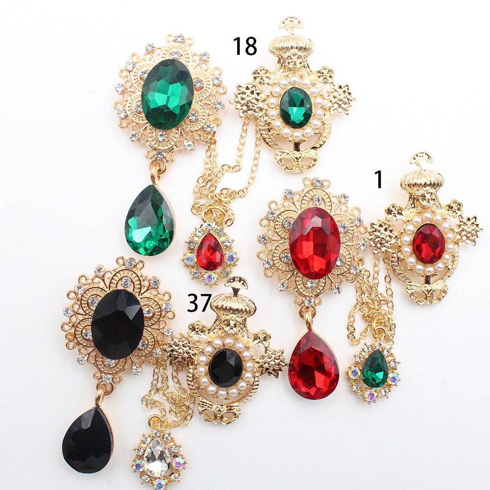 New alloy glass pin chain pear - Men'S Fashion Jewelry ulasan dan harga