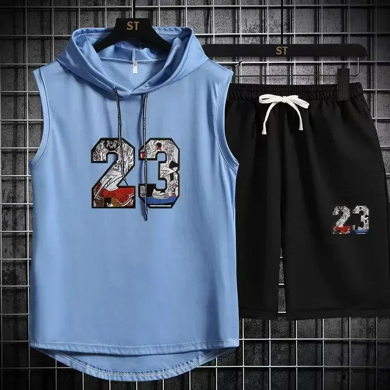 Brand  Summer Men's Two Piece  - Men'S Fashion T Shirts ulasan dan harga