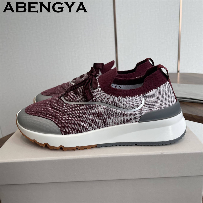 Men New Multicolour Knitted lo - Men'S Fashion Loafers Shoes ulasan dan harga